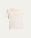 A.l.c Lee Draped Short-sleeve Tee In White
