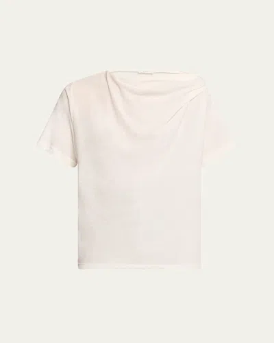 A.l.c Lee Draped Short-sleeve Tee In White