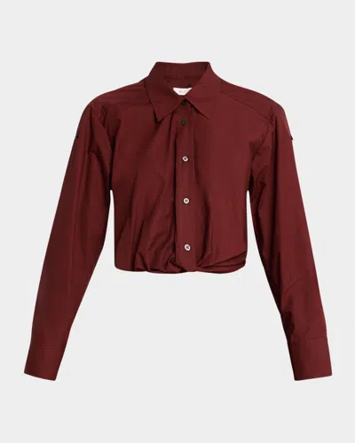 A.l.c Leo Gathered Button-front Top