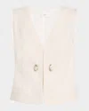 A.l.c Leo Pearl Vest In Buttercream