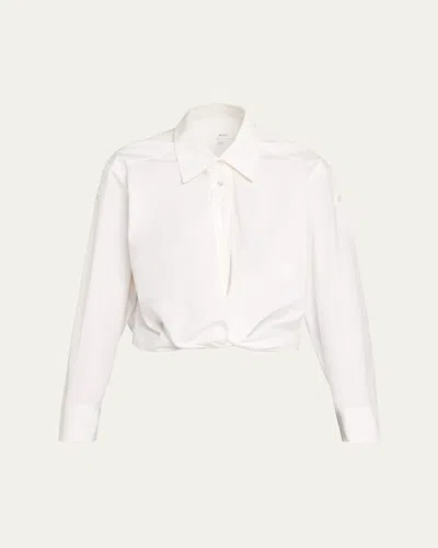 A.l.c Leo Twist-front Cotton Lawn Top In White