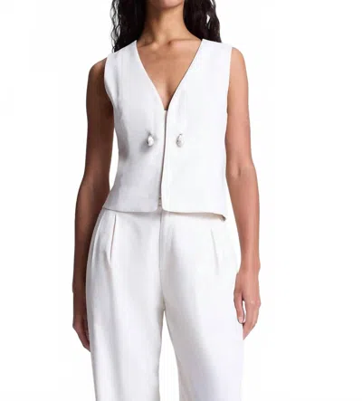 A.l.c Leo V-neck Vest In Buttercream In White