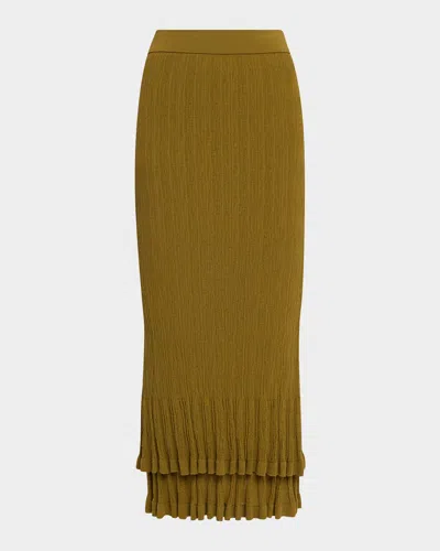 A.L.C LEXI RIBBED MIDI SKIRT