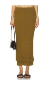 A.l.c . Lexi Tiered Knit Skirt In Olive