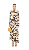 A.l.c Lia Long-sleeve Maxi Dress In Multi