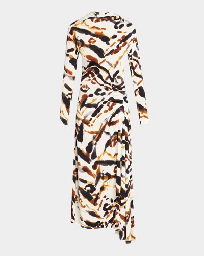 A.l.c Lia Long-sleeve Maxi Dress In Multi