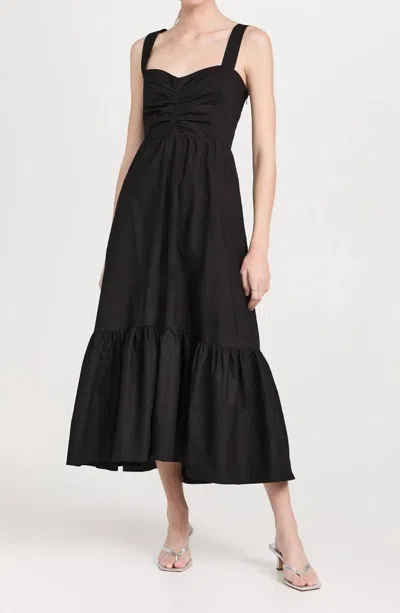 A.l.c Lilah Cotton Midi Dress In Black