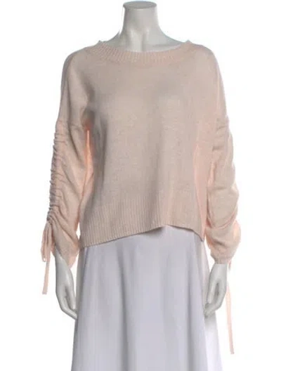 Pre-owned A.l.c Linen Bateau Neckline Sweater In Pink