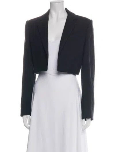 Pre-owned A.l.c Linen Blazer In Black