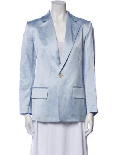 Pre-owned A.l.c Linen Blazer In Blue