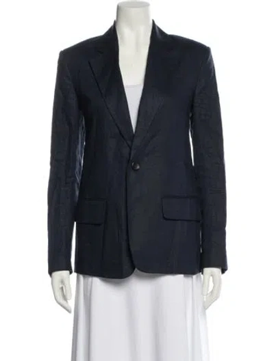 Pre-owned A.l.c Linen Blazer In Blue