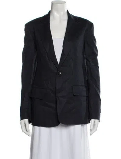 Pre-owned A.l.c Linen Blazer In Blue