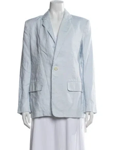 Pre-owned A.l.c Linen Blazer In Blue