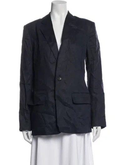 Pre-owned A.l.c Linen Blazer In Blue