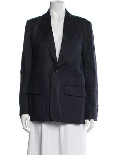 Pre-owned A.l.c Linen Blazer In Blue