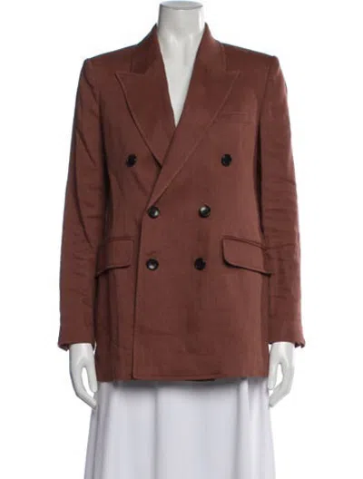 Pre-owned A.l.c Linen Blazer In Brown