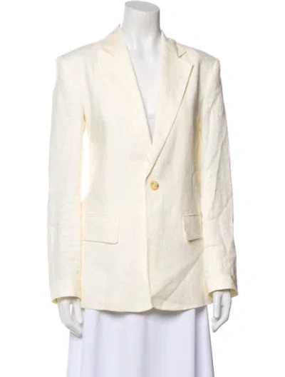 Pre-owned A.l.c Linen Blazer In Neutral