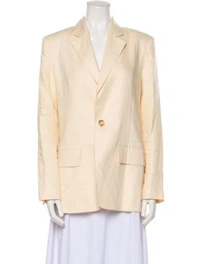 Pre-owned A.l.c Linen Blazer In Neutral