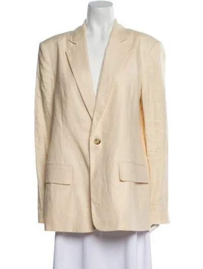 Pre-owned A.l.c Linen Blazer In Neutral