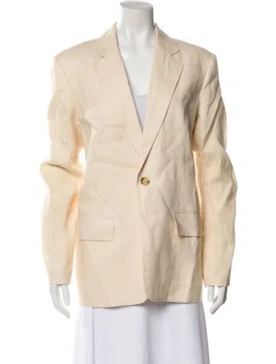 Pre-owned A.l.c Linen Blazer In Neutral