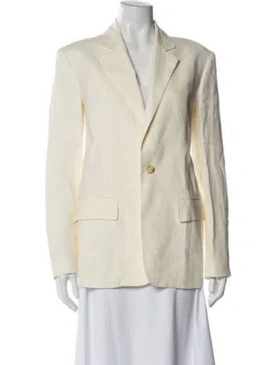 Pre-owned A.l.c Linen Blazer In Neutral