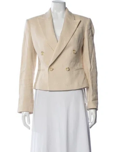 Pre-owned A.l.c Linen Blazer In Neutral