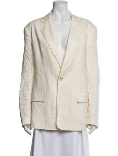 Pre-owned A.l.c Linen Blazer In Neutrals
