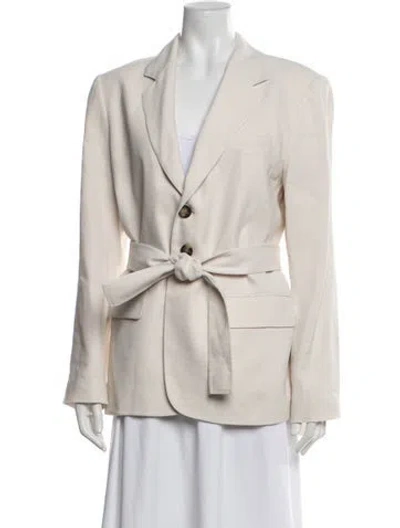 Pre-owned A.l.c Linen Blazer In Neutrals