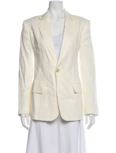 Pre-owned A.l.c Linen Blazer In Neutrals