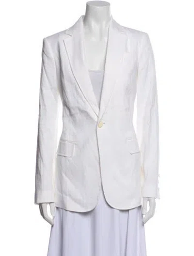 Pre-owned A.l.c Linen Blazer In White