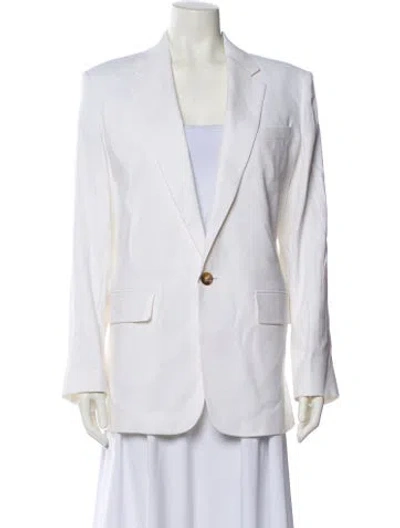 Pre-owned A.l.c Linen Blazer In White