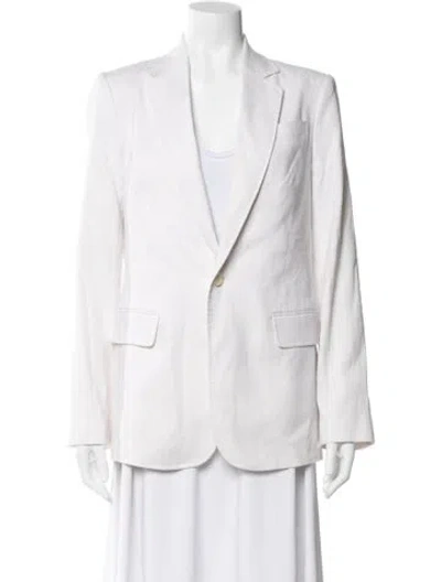 Pre-owned A.l.c Linen Blazer In White