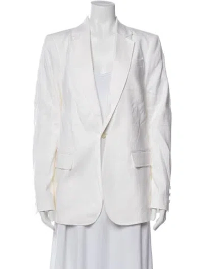 Pre-owned A.l.c Linen Blazer In White