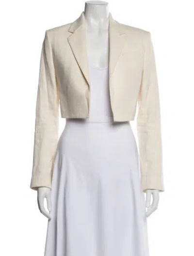 Pre-owned A.l.c Linen Blazer In White
