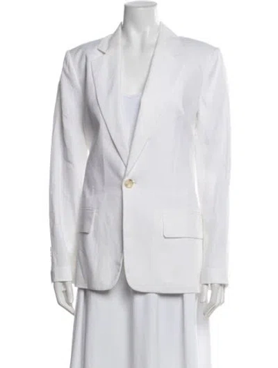 Pre-owned A.l.c Linen Blazer In White