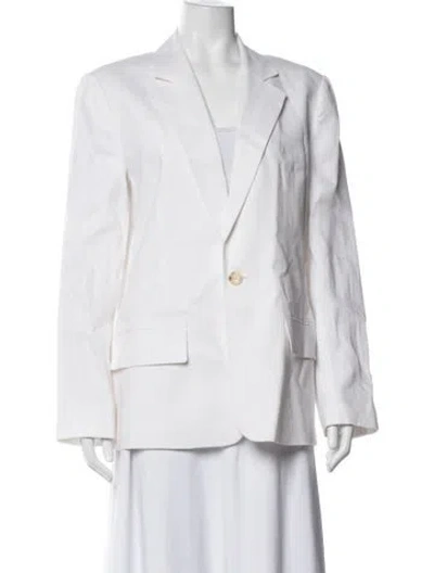 Pre-owned A.l.c Linen Blazer In White