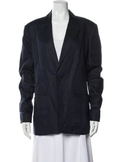 Pre-owned A.l.c Linen Coat In Blue