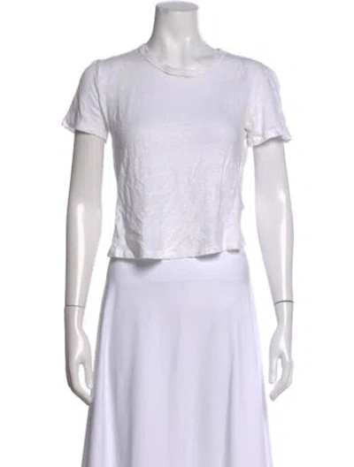 Pre-owned A.l.c Linen Crew Neck T-shirt In Neutral