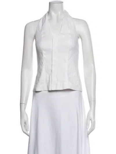 Pre-owned A.l.c Linen Halterneck Top In Neutrals