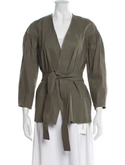 Pre-owned A.l.c Linen Jacket In Green
