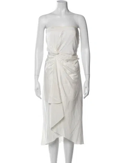 Pre-owned A.l.c Linen Knee-length Dress In Neutral
