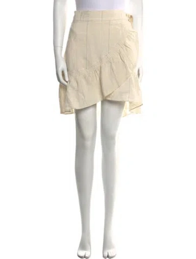 Pre-owned A.l.c Linen Knee-length Skirt In Neutral