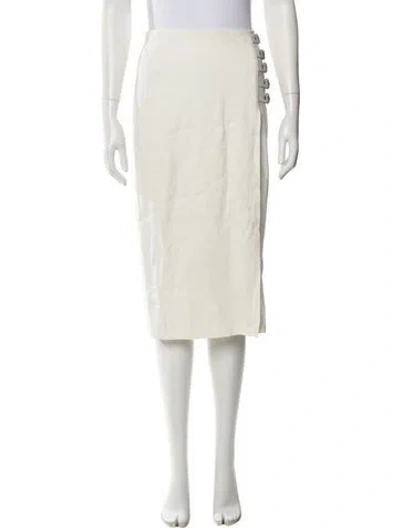 Pre-owned A.l.c Linen Knee-length Skirt In Neutral