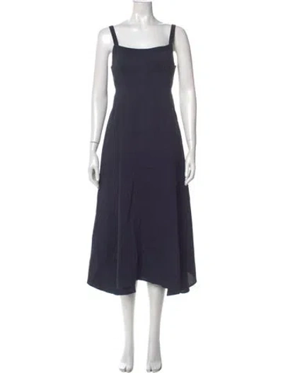 Pre-owned A.l.c Linen Long Dress In Blue