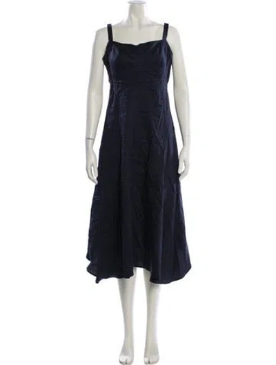 Pre-owned A.l.c Linen Long Dress In Blue