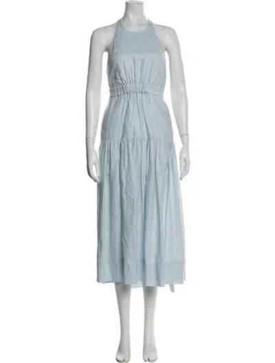 Pre-owned A.l.c Linen Long Dress In Blue