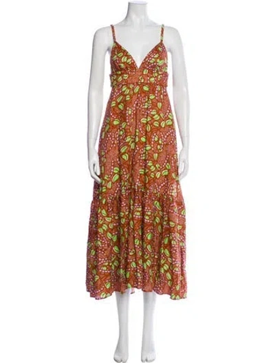 Pre-owned A.l.c Linen Long Dress In Blue