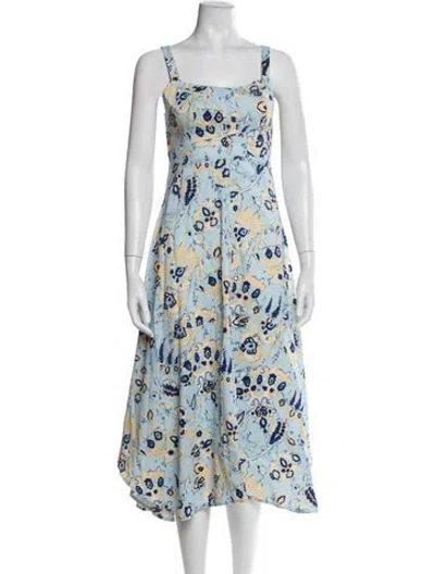 Pre-owned A.l.c Linen Long Dress In Blue