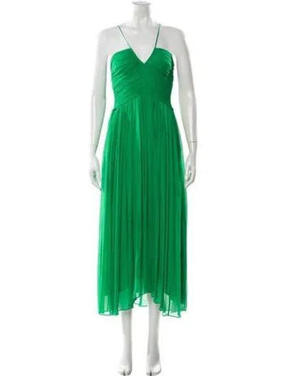 Pre-owned A.l.c Linen Long Dress In Green