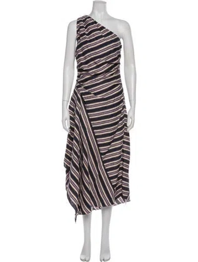 Pre-owned A.l.c Linen Long Dress In Multi
